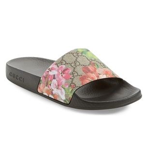 Gucci Pursuit Slide Supreme Floral GG Blooms Pool Slides Sandals, Size 9 (39)
